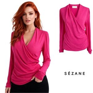 NEW SEZANE ABÉLIA BLOUSE in Rose VIF